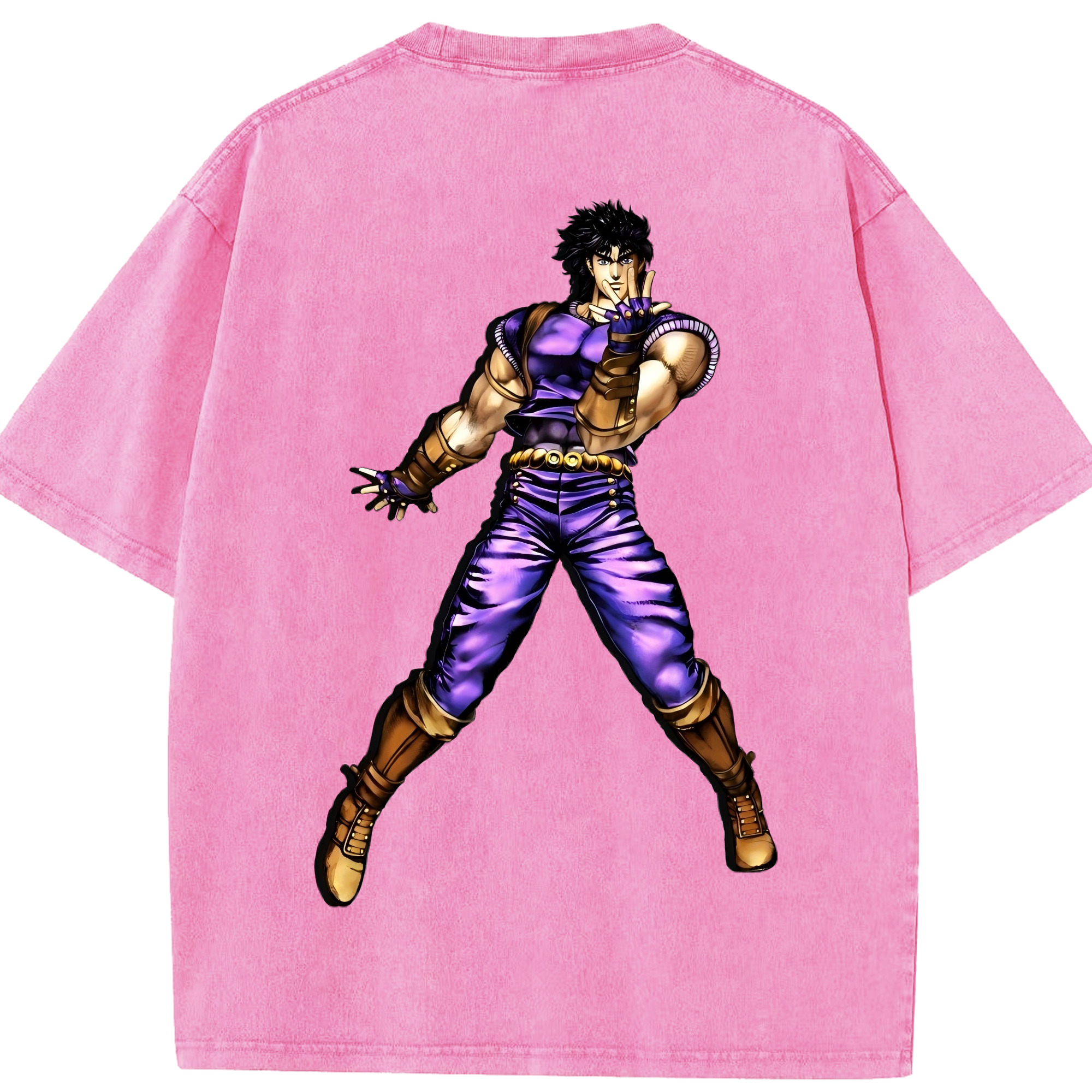 （画像用） ジョジョの奇妙な冒険 /ジョナサン?ジョースター JoJo's Bizarre Adventure Jonathan Joestar 綿100% ヴィンテージ風 半袖Tシャツ（背面プリント）